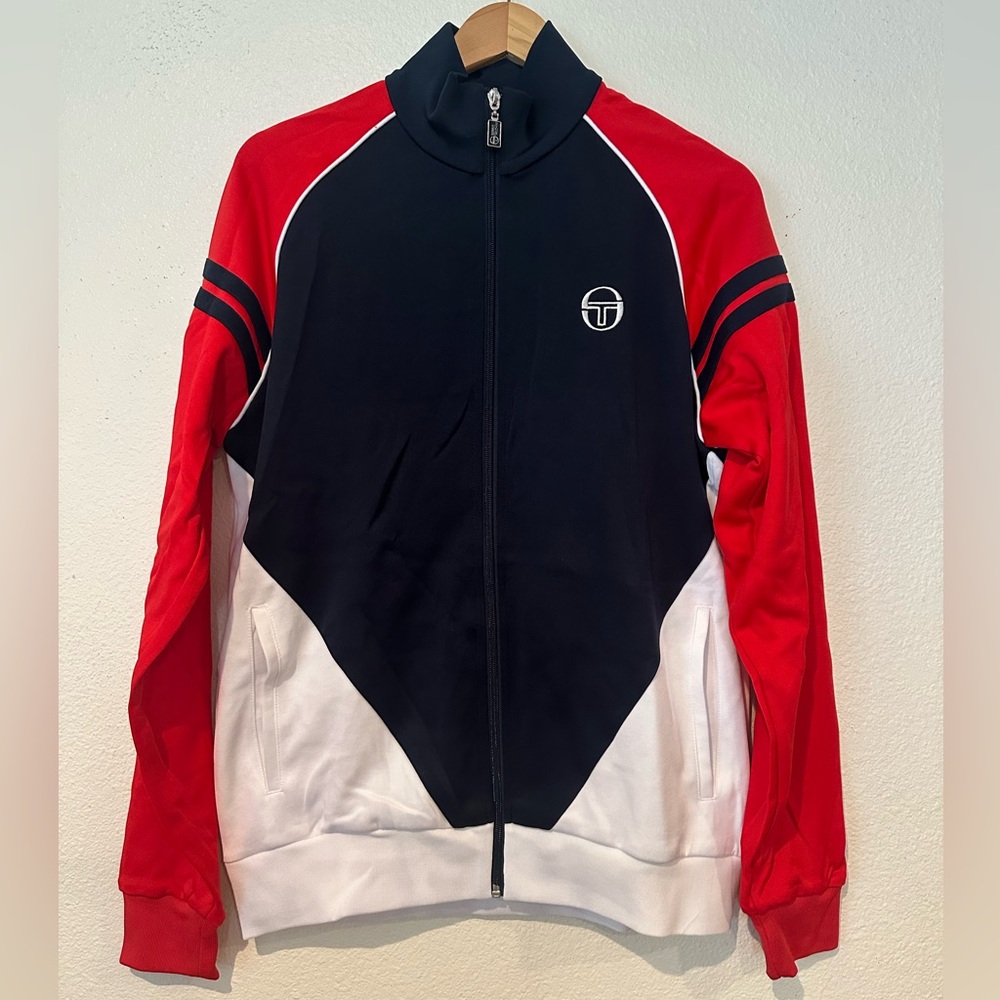 Sergio Tacchini Navy & Red Tracktop Jacket